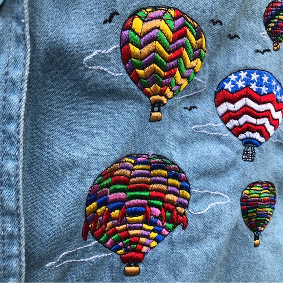 Albuquerque International Balloon Fiesta Embroidered Denim Button Shirt - Medium - Picture 11 of 15